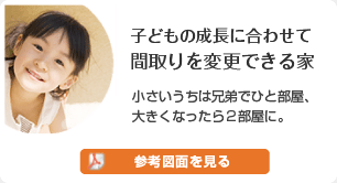 子どもの成長に合わせて間取りを変更できる家